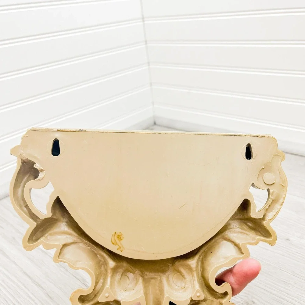 Ornate Gold Wall Shelf: Mid-Century Modern Burwood Plant Decor